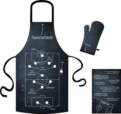 Produktbild von 3-teiliges Küchenset Spielzug, Grillset, Baumwolle, schwarz, 21 x 28.5 x 3.5 cm
