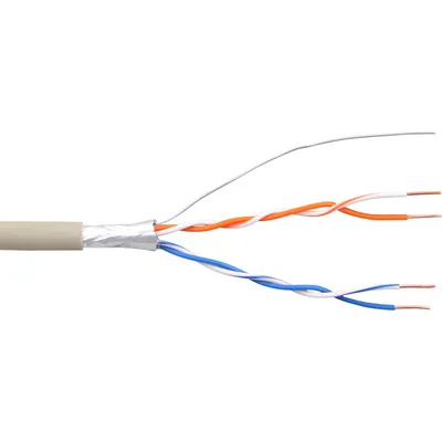 Image de InLine® 69980 Câble téléphonique 4 fils, 2x2x0,6mm, à poser, rouleau de 100m