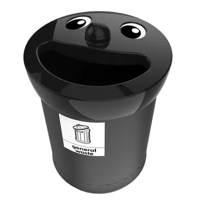 Smiley Face Bin 52 Liter, general waste Schwarz, Schwarz   VB 719433