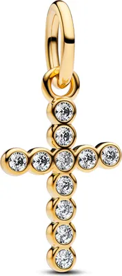 Zdjęcie produktu dla Pandora Charm Wisiorek Krzyż Cyrkonia 14k Pozłacany 764063C01