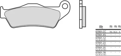Produktbild von BREMBO 07001XS Bremsbeläge Satz für YAMAHA MOTORCYCLES YP für SUZUKI MOTORCYCLES UH für PIAGGIO MOTORCYCLES X9 für MBK MOTORCYCLES KILIBRE
