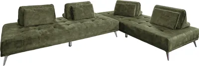 Produktbild von KAWOLA Sofa WIOLO Ecksofa velvet moosgrün