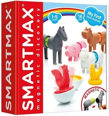 Produktbild von SmartMax – Meine ersten Bauernhoftiere – Magnetisches Spielzeug für Babys ab 12 Monaten – Bauen Sie Bauernhoftiere – Fördert die Motorik und die Fantasie