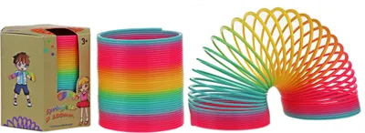 Produktbild von Fun Trading FUNTRADING Regenbogenspirale XXL ca. Ø 10 cm , Federspirale in bunten Farben, Kultspielzeug, Treppenläufer - Springfeder Regenbogen-Ideal für  Mitgebsel