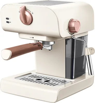 Produktbild von Espressomaschinen fuer zu Hause, 20-Bar-Espressomaschine aus Edelstahl mit Milchaufschaeumer, Dampfstab, 0,8 l abnehmbarer Wassertank, 850 W, 92 Grad Celsius, konstante Temperatur, halbautomatische Kaffeemaschine mit Siebtraeger, Manipulationsloeffel fuer Cappuccino-Latte