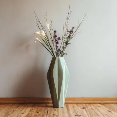 Moderne geometrische 3D-gedruckte Vase – Decords, Produktansicht 1
