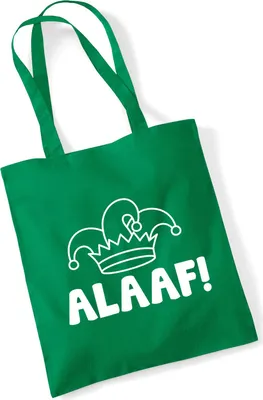 Produktbild von Huuraa Jutebeutel Alaaf Narrenkappe 10 Liter Kelly Green Baumwolle Tasche Geschenkidee