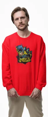 Produktbild von D&B Design Uni Pullover SWMO00016 Batman Rot-Größe M