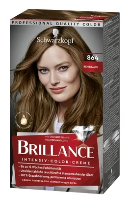 Produktbild von Schwarzkopf Brillance Intensive Color Creme, Braun, Rehbraun, Frauen