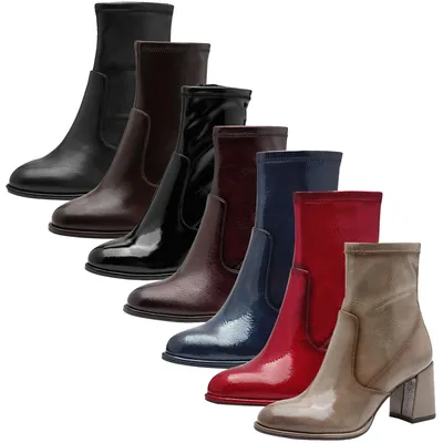 Produktbild von Tamaris Damen Stiefelette Reißverschluss Blockabsatz Elegant 1-25357-41, Größe:36 EU, Farbe:Mehrfarbig