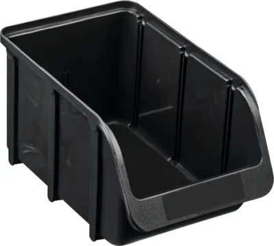 Image de Bac à compartiments Hünersdorff, taille 3, plastique noir