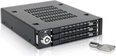 Immagine prodotto di ICY Dock MB993SK-B We-Ra. IcyDock 3x6,3cm SATAI-III/SAS HDD&SSD in 1x3,5" 7mm