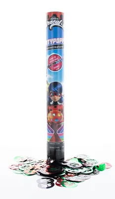 Produktbild von Party Popper 40cm bunt Miraculous Konfettikanone Konfetti für Feier Geburtstag