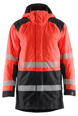 Produktbild von Blakläder High Vis Winterparka 4457, Farbe:High Vis Rot/Schwarz, Größe:XXL