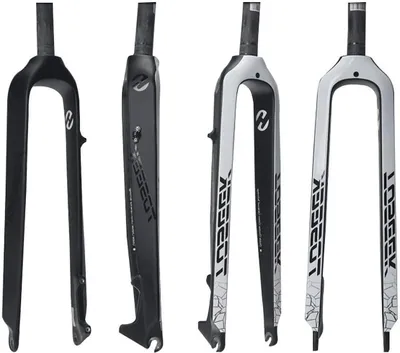 Productafbeelding van Fiets Voorvork Carbon - MTB Vork Stijf - Fietsen Verbeteren - 3K Carbonvezel - 29 inch - Zwart
