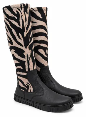 Produktbild von Damenshöhe Stiefel im Barfuß-Stil - VESPER ZEBRA, Größe 38 EU
