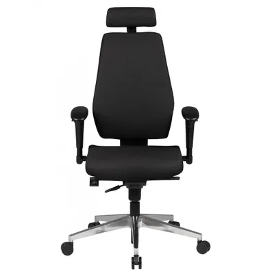 Produktbild von Bürostuhl schwarz, Chefsessel modern mit Synchronmechanik B/H/T ca. 60/141/53cm