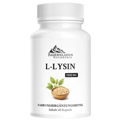 Produktbild von Bauernladen Nockberge | L-Lysin Kapseln | 1.500 mg Tagesdosis