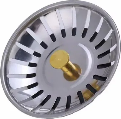 Produktbild von Famanu Abflussstopfen für die Küche - Abflussplug - Korbplug - Universell - Spülbecken Sieb - 1 Stück - Edelstahl (80 mm)
