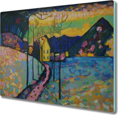 Produktbild von Coloray Schneidebrett Herdabdeckplatte 60x52 cm Kochplattenabdeckung Hackbrett Küchenbrett - Winterlandschaft