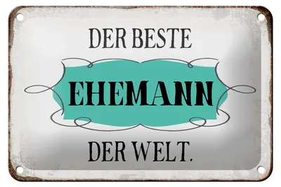 Produktbild von Blechschild Spruch 18x12cm der beste Ehemann der Welt