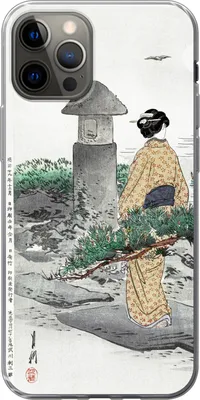 Produktbild von MuchoWow® Handyhülle Schutzhülle Hülle für Telefoonhoesje iPhone 13 Pro Vintage - Frauen - Japan - Kimono - Skandinavisch Silikon Softcase Handy Hülle - Handy-Tasche