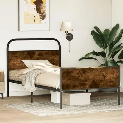 Produktbild von vidaXL Bettgestell ohne Matratze 90x200 cm Sonoma-Eiche Holzwerkstoff