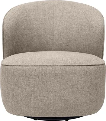 Produktbild von Miliboo - Drehbarer Design-Sessel in Taupe-Stoff AMBER