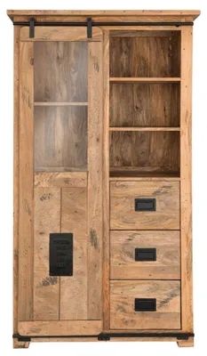 Produktbild von Vitrine Florenz Mango Vintage ca. 100 x 45 x 175 cm