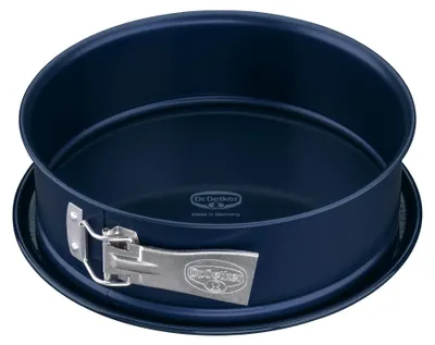 Springform Ø 24 cm, emaillierter Boden, schnitt- und kratzfest, blau