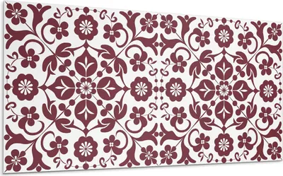 Produktbild von Blumenmuster Mit Ornamenten – Selbstklebende Fliesen – Wandverkleidung – Wandpaneel – PVC Fliesen – Vinylflisen – PCV Flisen – Selbstklebend – Wanddeko – 120 x 60 cm