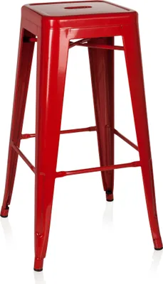 Produktbild von hjh OFFICE Barhocker VANTAGGIO HIGH Metall Hocker bis 150 kg belastbar Sitzhöhe 77 cm