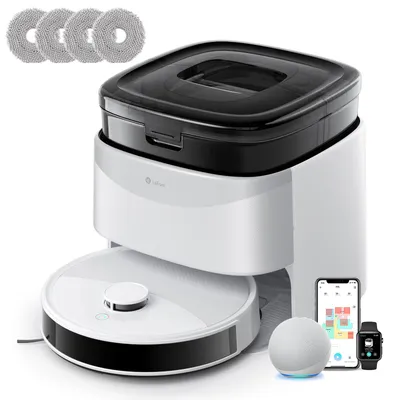 Produktbild von LEFANT M3L Staubsauger Roboter mit Wischfunktion, 12000Pa Saugleistung, Selbstreinigung, Doppelschleuder-Mopps, LiDAR Navigation Saugroboter