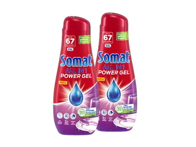 Produktbild von Somat All in 1 Power Gel Geschirrspülmittel kraftvoll im Eco-Programm (2x67 WL)