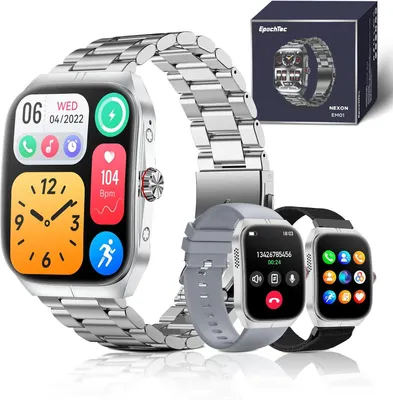 Produktbild von Nexon Women Smartwatch 2.01 Inch Touchscreen Bluetooth Calls Heart Rate Blood Pressure Sleep Tracker 100 Sports Modes Fitness Watch