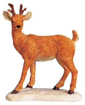 Weihnachtsdorf Hirsch auf dem Huf, Harzfigur, 8 cm