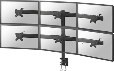 Produktbild von Neomounts FPMA-D700D6 - Befestigungskit - Voll beweglich - für 6 LCD-Displays - Schwarz - Bildschirmgröße: 48.3-68.6 cm (19"-27")