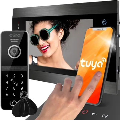 Obrázek produktu pro Videodomofon Eura Vdp-00C5 Černý Tuya