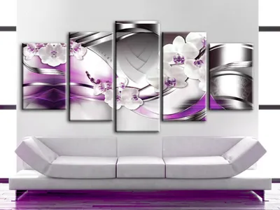 Produktbild von Akustikbild Blumen 200x100 cm Bilder Akustikschaum Hochleistungsschallabsorber Schallschutz Leinwand 5 tlg Wandbild Raumakustik Schalldämmung b-A-0186-b-p