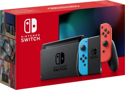 Immagine prodotto di Console Nintendo Switch, con prestazioni della batteria migliorate, colore rosso neon/blu neon