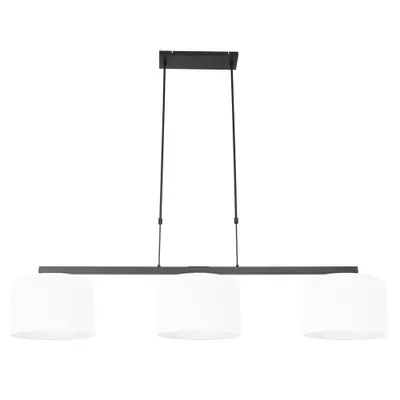 Produktbild von Hängeleuchte, 3-Flammig, schwarz, weiß, L 120 cm