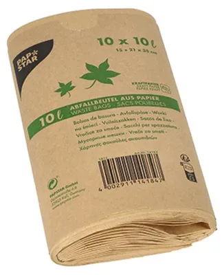 Produktbild von Abfallbeutel Kraftpapier 10 l 35 cm x 21 cm x 15 cm braun