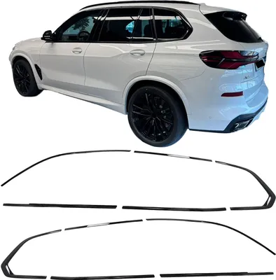 Image de Shadow Line Moulures de fenêtre Cadre de fenêtre Noir brillant pour BMW X5