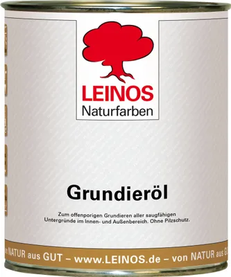 Produktbild von LEINOS Grundieröl 0,75 l – Grundierung für Holz innen, farblos, offenporig