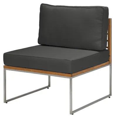 Produktbild von home24 Loungeset - 5-teilig - Webstoff / Teak Massiv