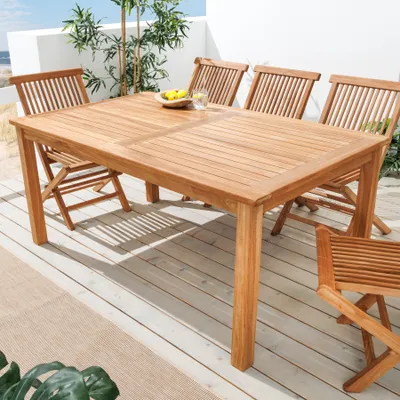 Produktbild von Massiver Gartentisch EMPIRE TEAK 150cm natur Teakholz