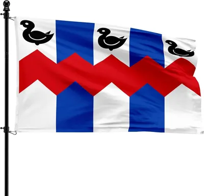 Imagen del producto de Bandera del municipio de Hemiksem, 90 x 150 cm, de poliéster, para asta de bandera