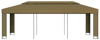 Obrázok produktu pre vidaXL Pavilón s dvojitou strechou 3x6 m Taupe 180 g/m²