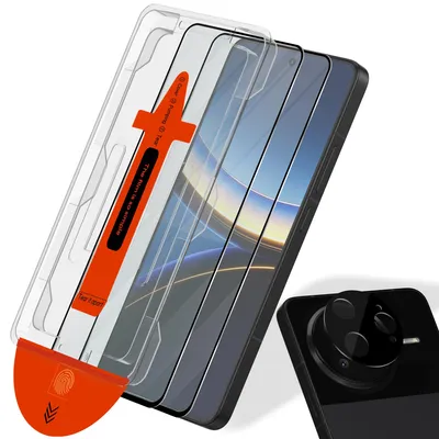 Obrázek produktu pro 2-balení Xiaomi Poco F7 Pro Ochranné sklo na displej & 1-balení ochrana objektivu - Tvrzené sklo | [Automatická instalace] - Bez bublin
