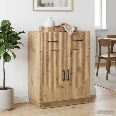 Obrázek produktu pro vidaXL Komoda Artisan – dub 66 x 34,5 x 87 cm dřevotřísková deska